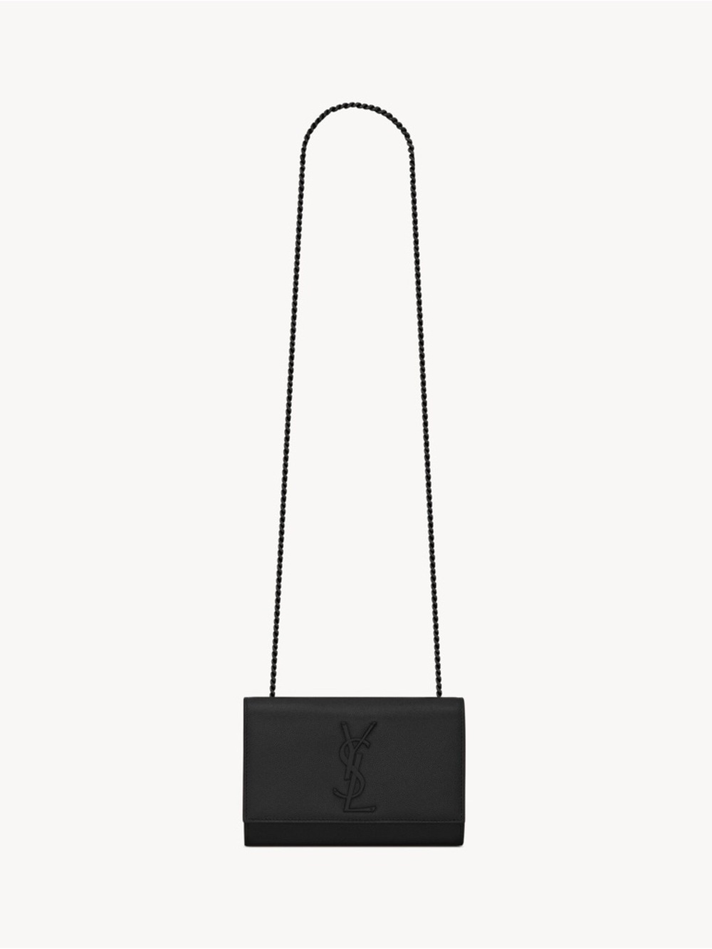 NWT YSL KATE SMALL CROSSBODY IN GRAINED LEATHER BLACK